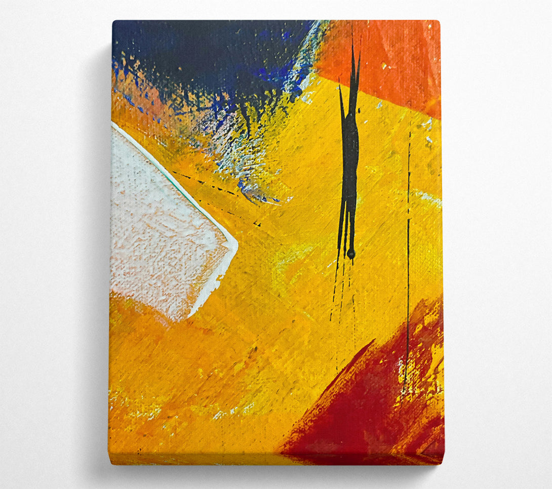  A Canvas Print of Golden Abstract Drips Canvas Wall Art