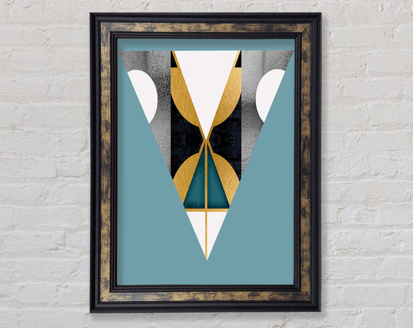 Abstract Triangle And Shapes Framed Print