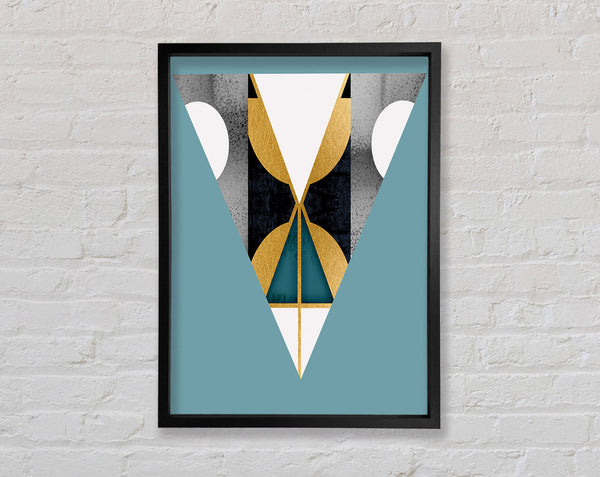 Abstract Triangle And Shapes Framed Print