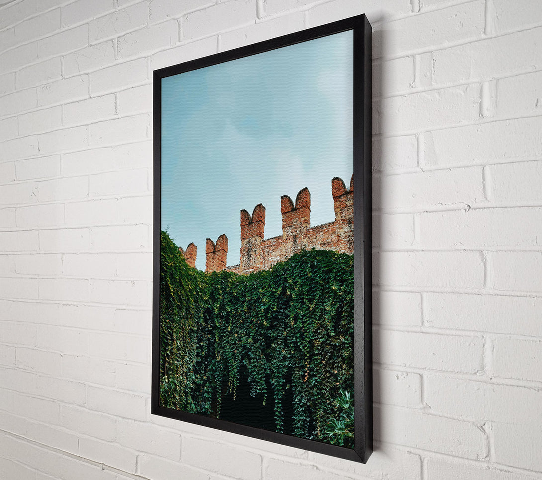  A Canvas Print of Emerald Brick Wall Canvas Print