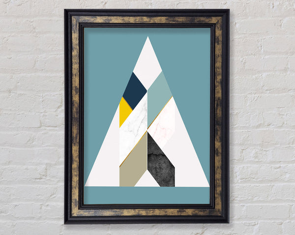 Abstract Triangle Shapes Framed Print