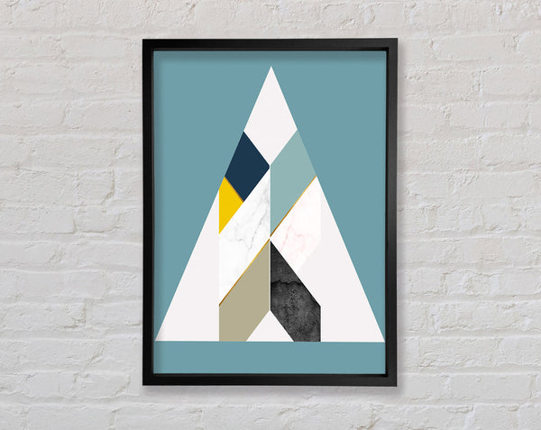 Abstract Triangle Shapes Framed Print