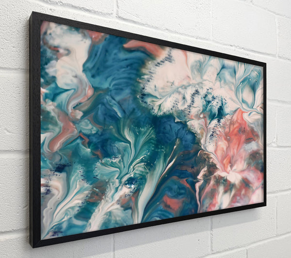 Teal And Rose Swirl