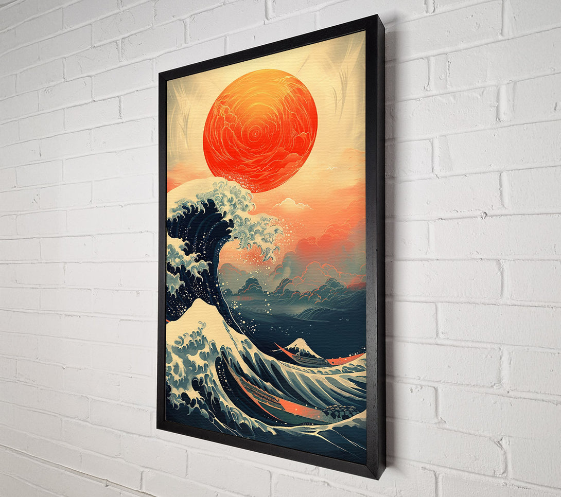 A Canvas Print of Crimson Wave Rising Canvas Wall Art