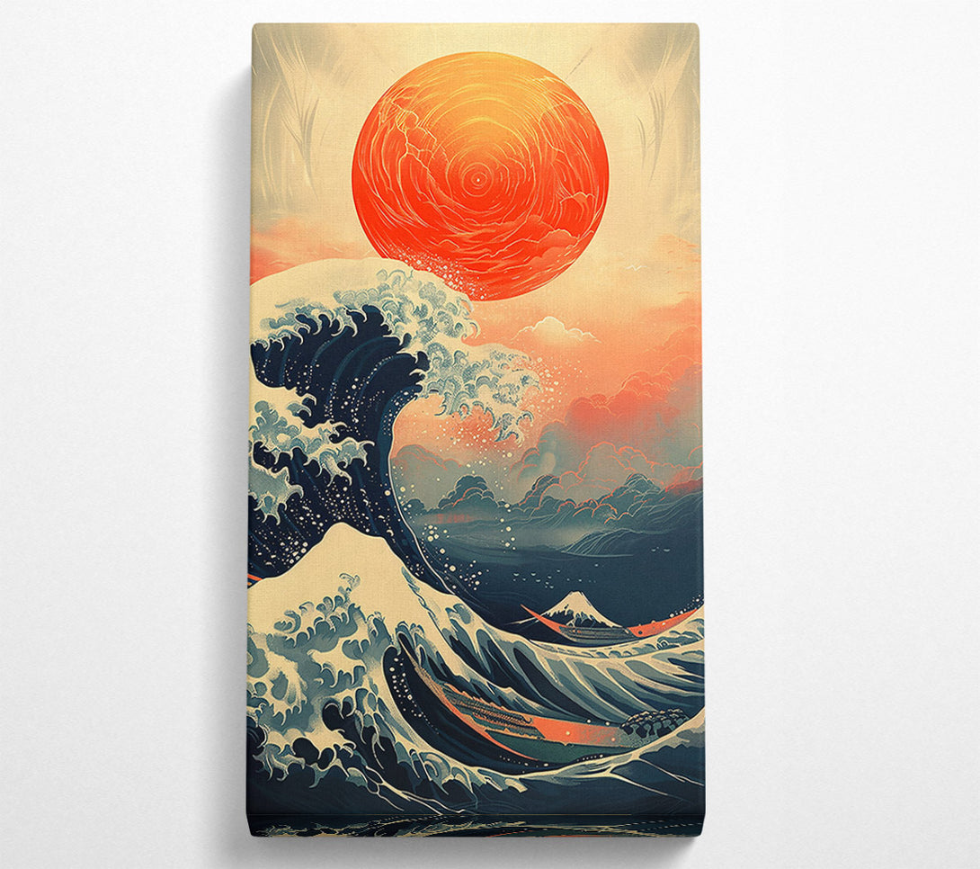 A Canvas Print of Crimson Wave Rising Canvas Wall Art