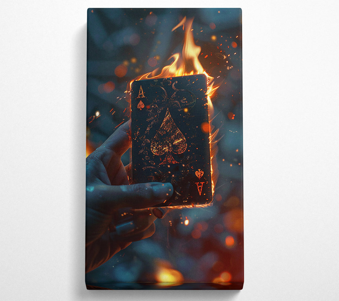  A Canvas Print of Ace Of Spades Fire Canvas Wall Art