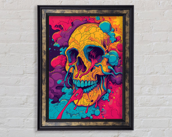 Acid Skull Framed Print