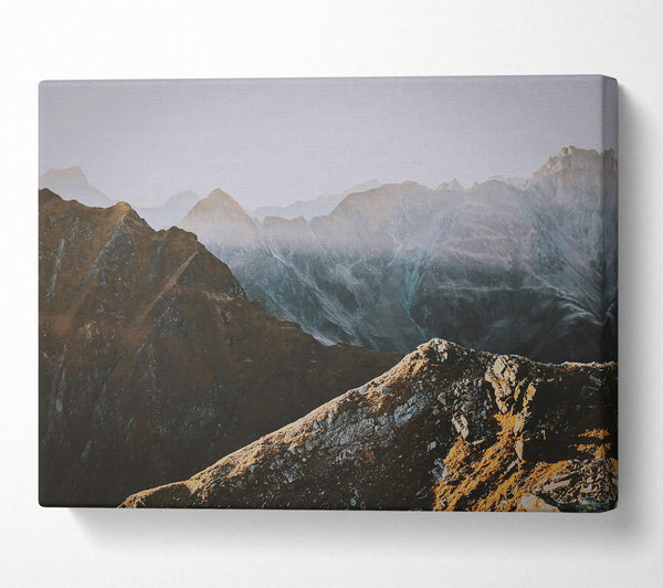  A Canvas Print of Brown Mountain Shadows Canvas Print