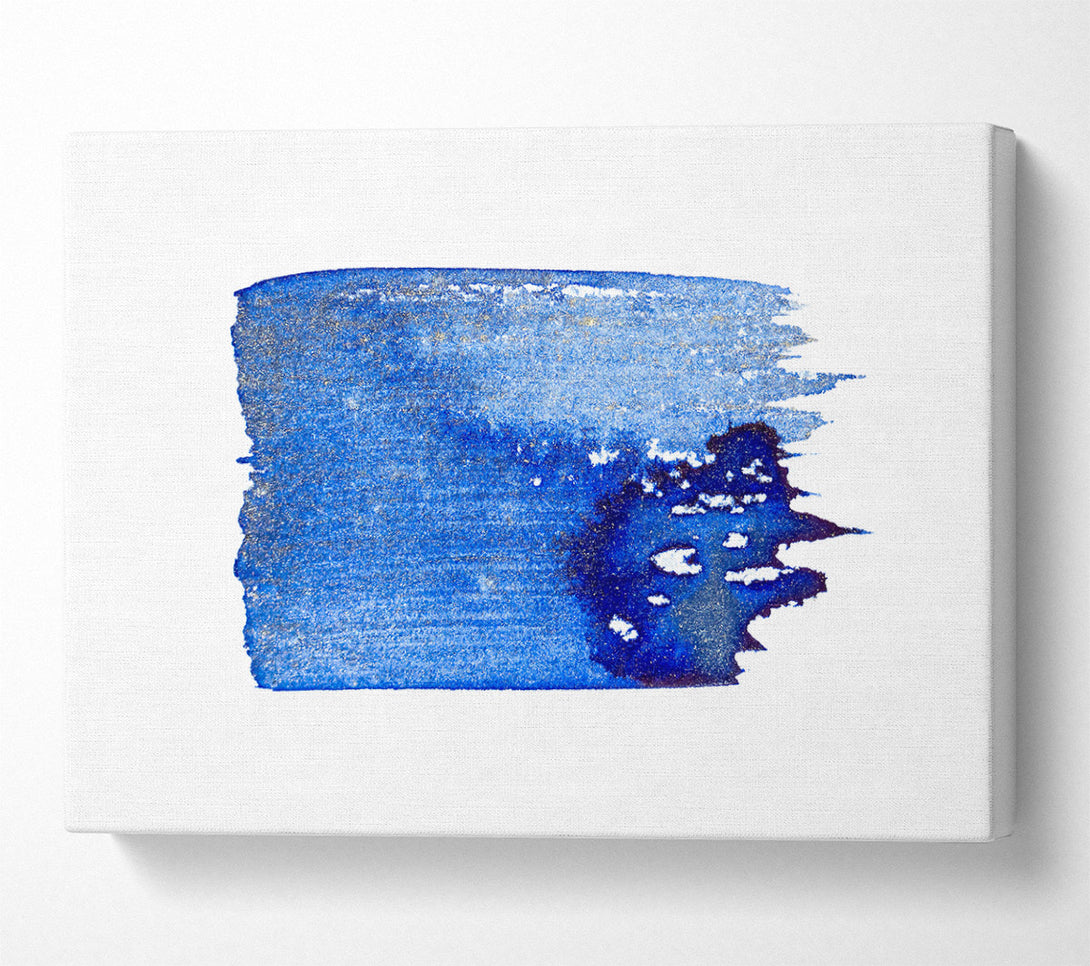  A Canvas Print of Azure Brushstrokes Canvas Wall Art