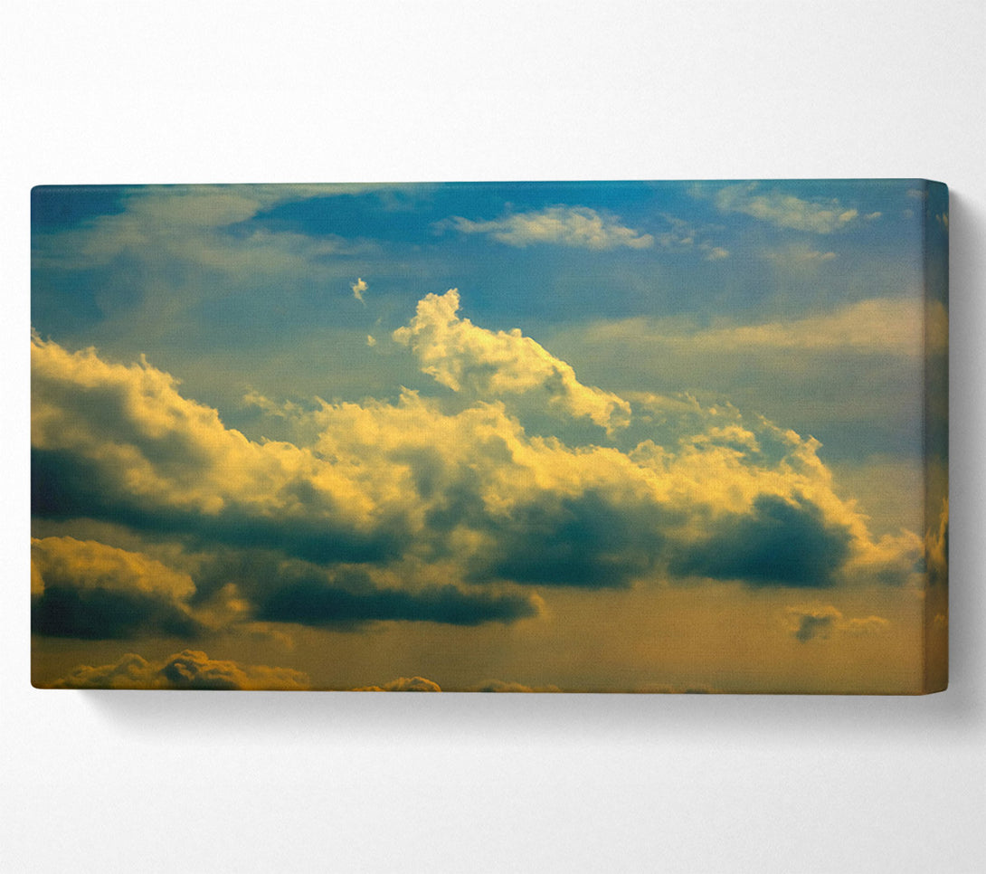 A Canvas Print of Golden Cloud Formations Canvas Print