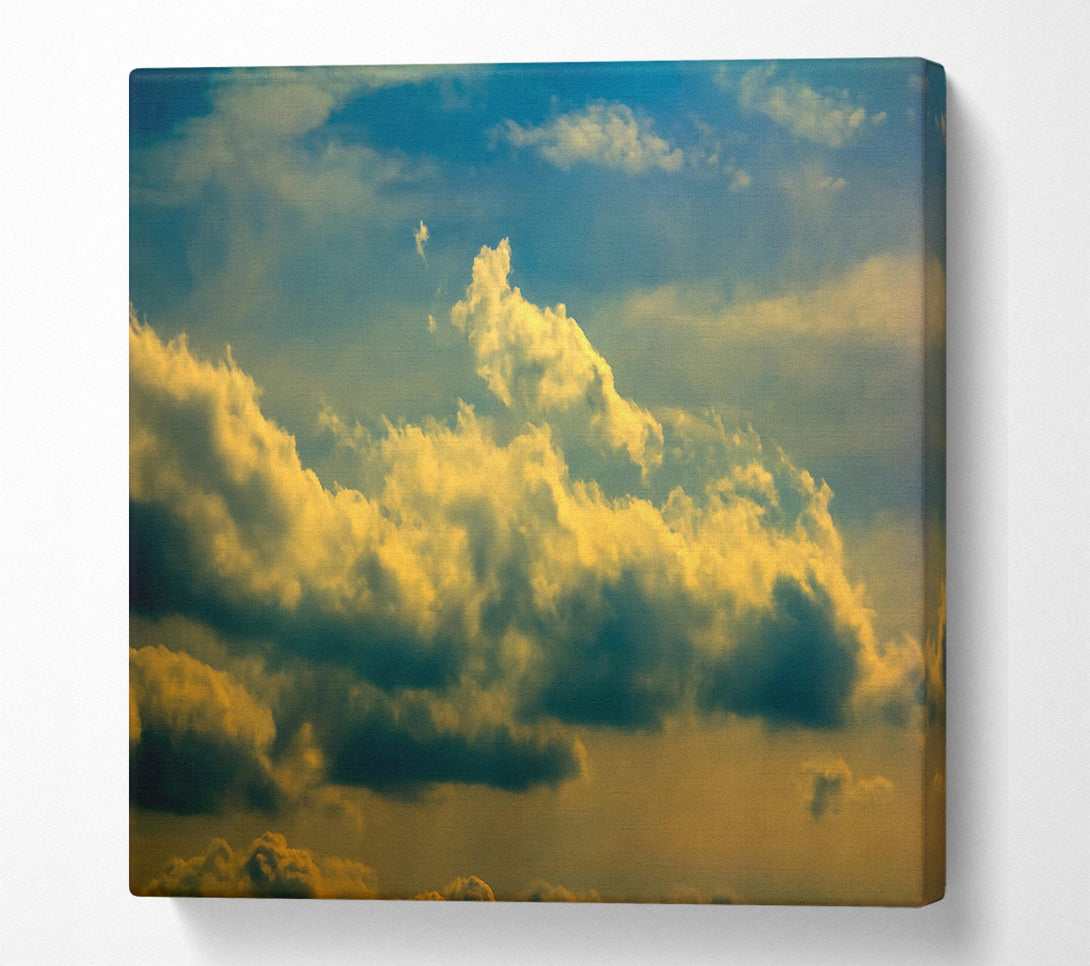  A Canvas Print of Golden Cloud Formations Canvas Print