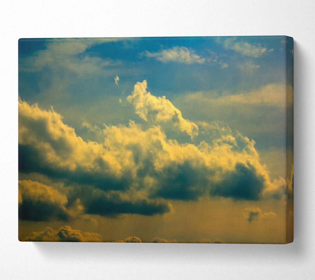  A Canvas Print of Golden Cloud Formations Canvas Print