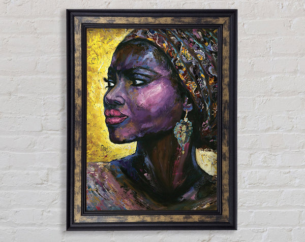 African Woman Paint Framed Print