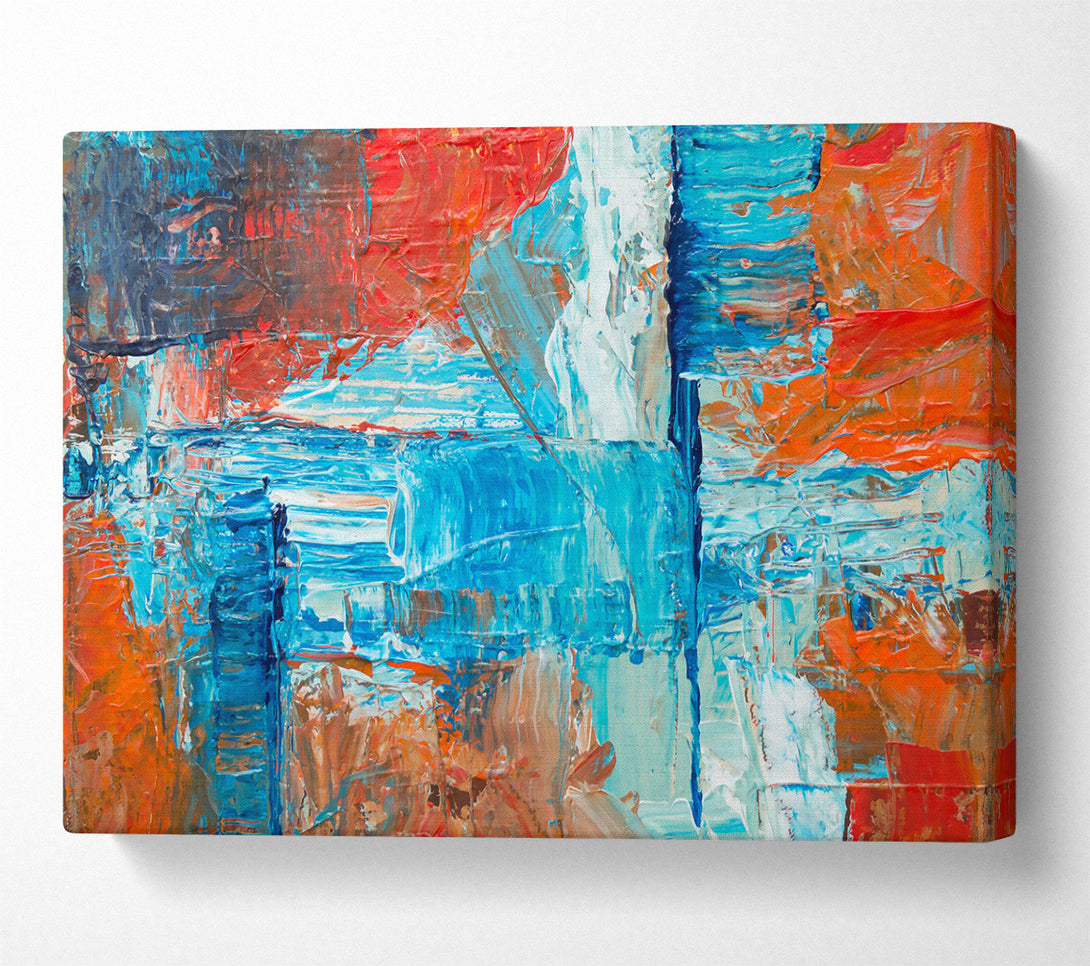  A Canvas Print of Azure Abstract Expressionism Canvas Art