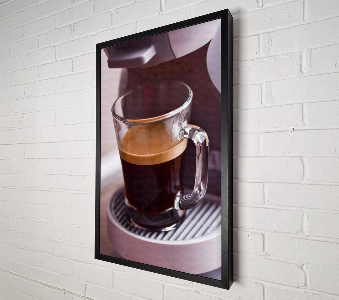  A Canvas Print of Dark Brown Espresso Drip Canvas Wall Art
