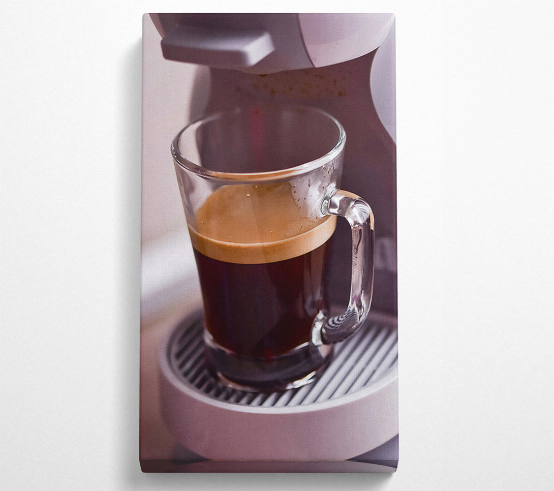  A Canvas Print of Dark Brown Espresso Drip Canvas Wall Art