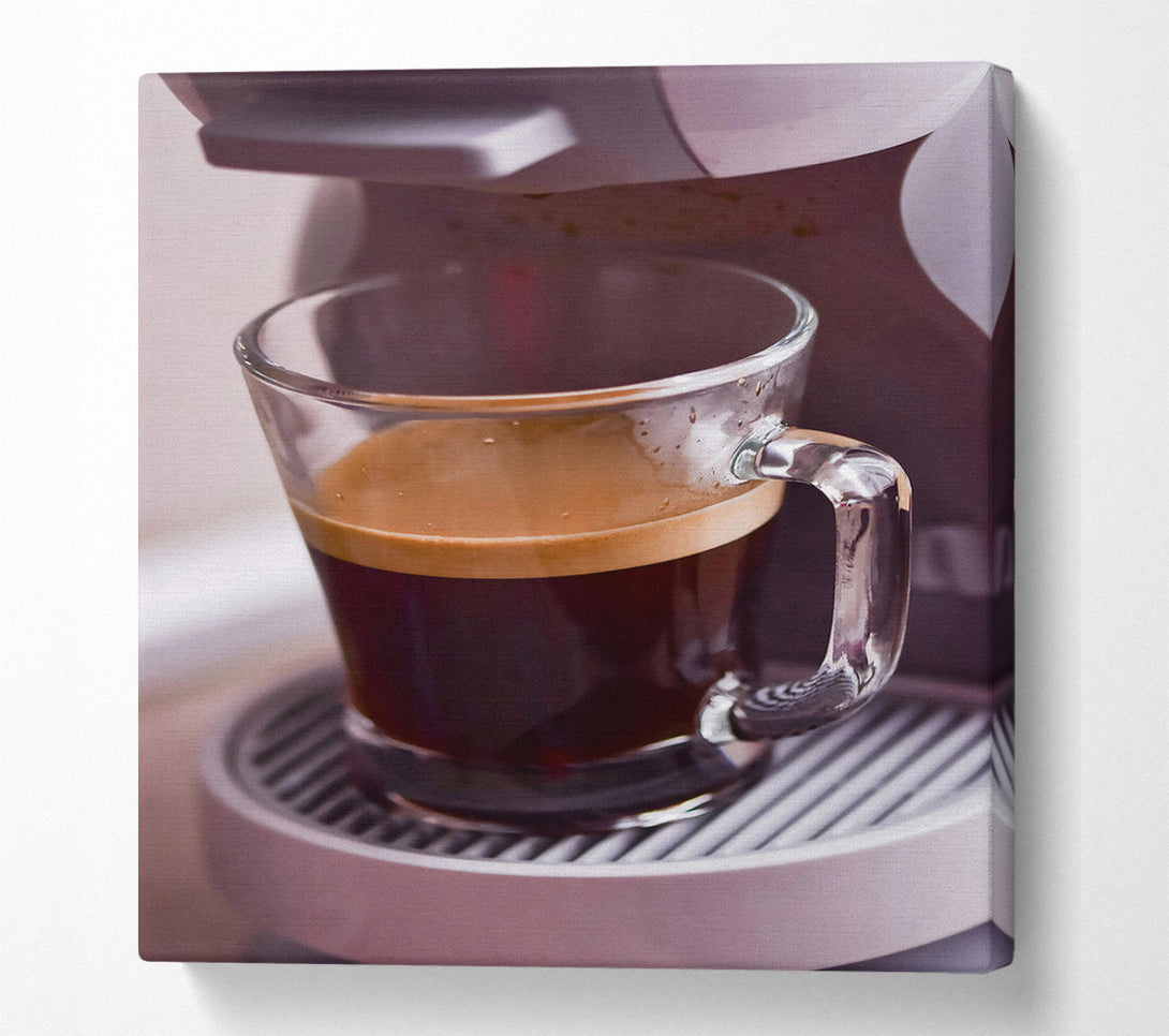  A Canvas Print of Dark Brown Espresso Drip Canvas Wall Art