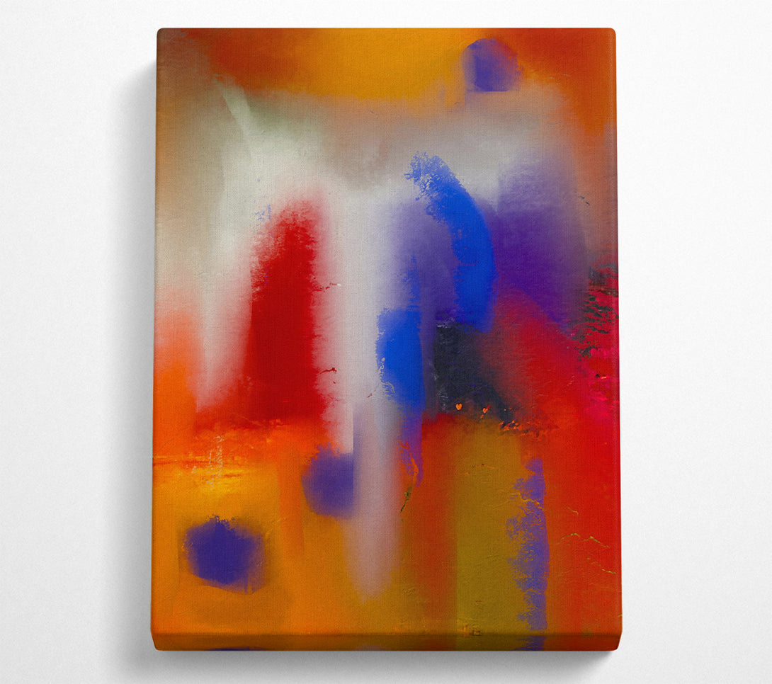  A Canvas Print of Orange Burst Abstract Canvas Art