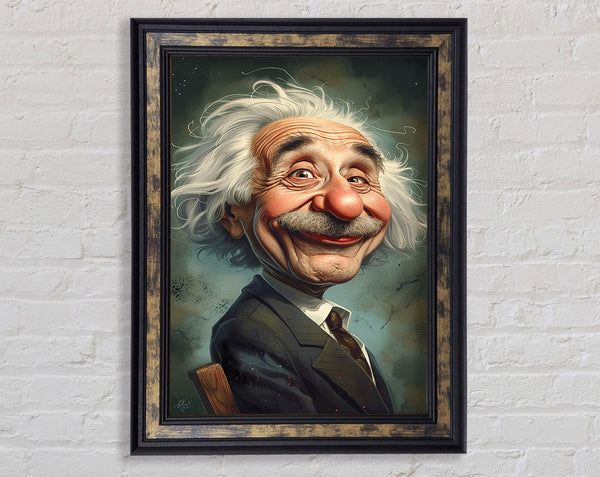 Albert Einstein Funny Framed Print