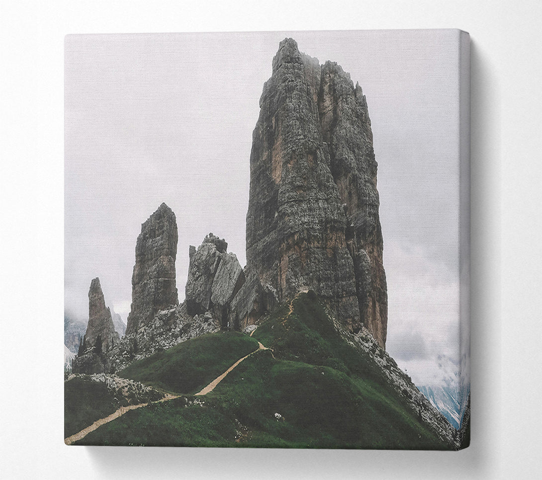  A Canvas Print of Gray Stone Sentinels Canvas Wall Art