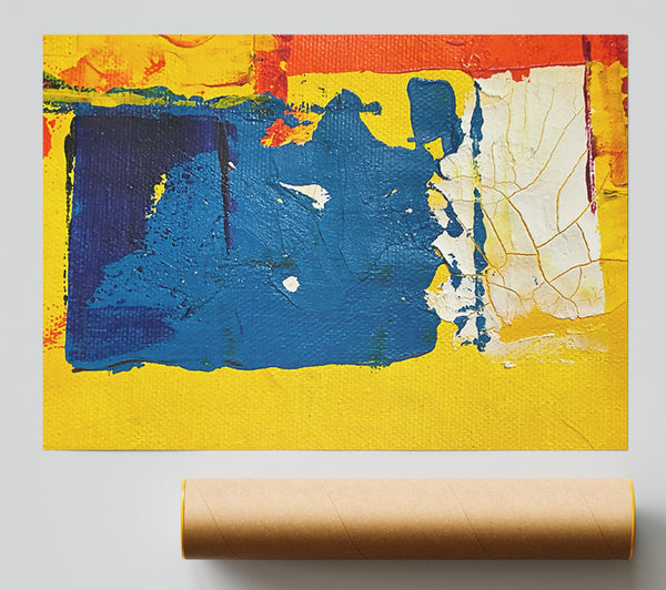 Blue On A Golden Day Print