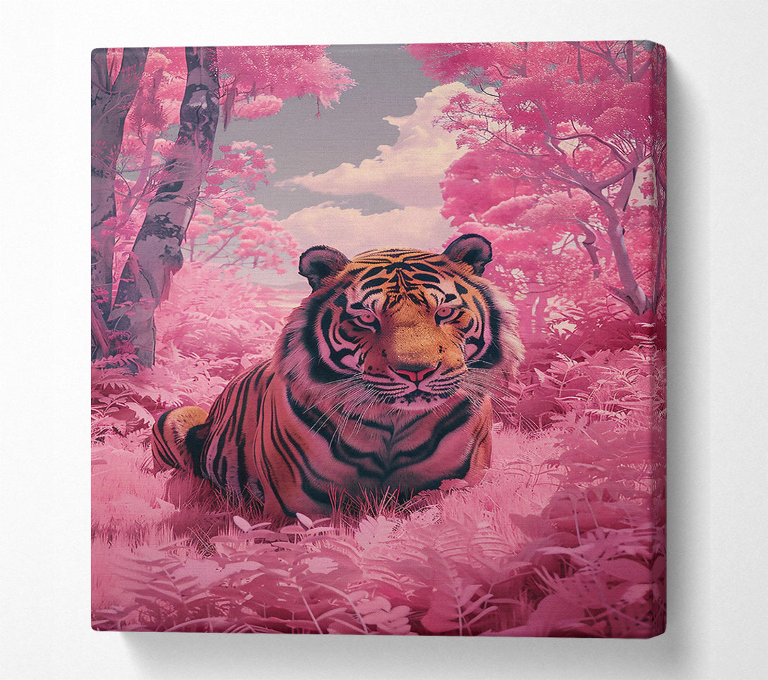  A Canvas Print of Pink Jungle Tiger Canvas Print