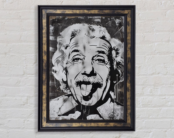 Albert Einstein Graffiti Framed Print