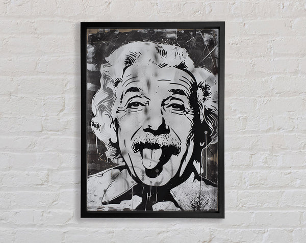 Albert Einstein Graffiti Framed Print