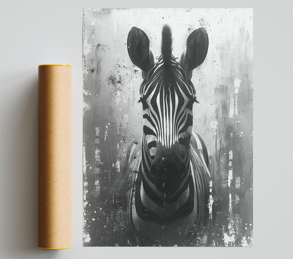 Black And White Zebra Gaze Print