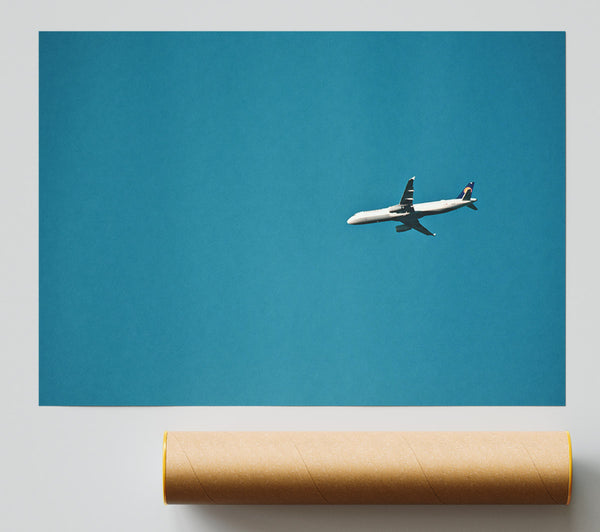 Teal Sky Ascent Poster