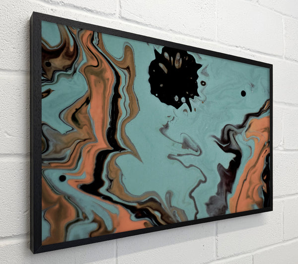 Teal Swirls And Drops