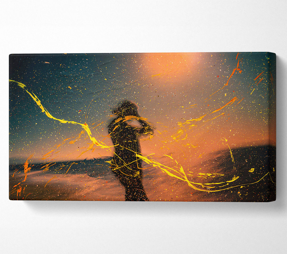  A Canvas Print of Golden Silhouette Dreams Canvas Print