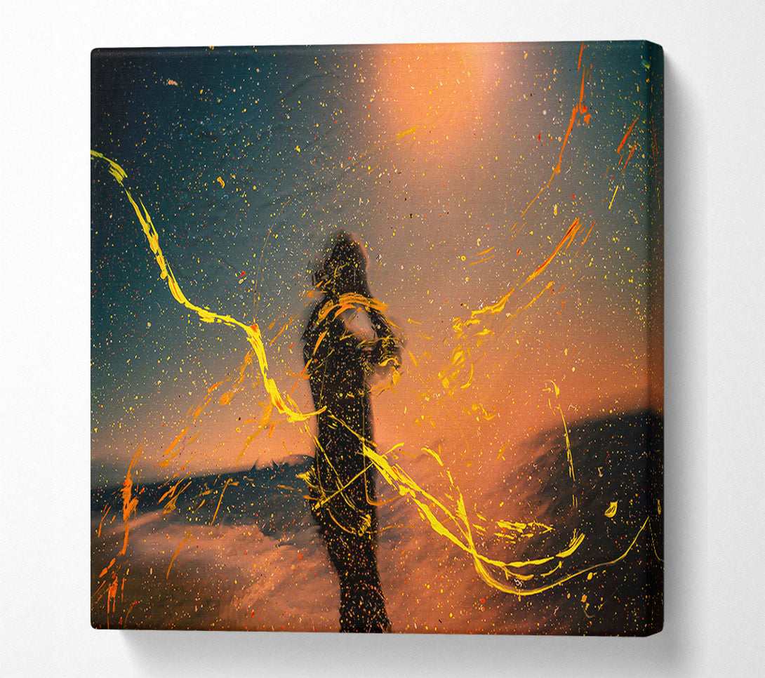  A Canvas Print of Golden Silhouette Dreams Canvas Print