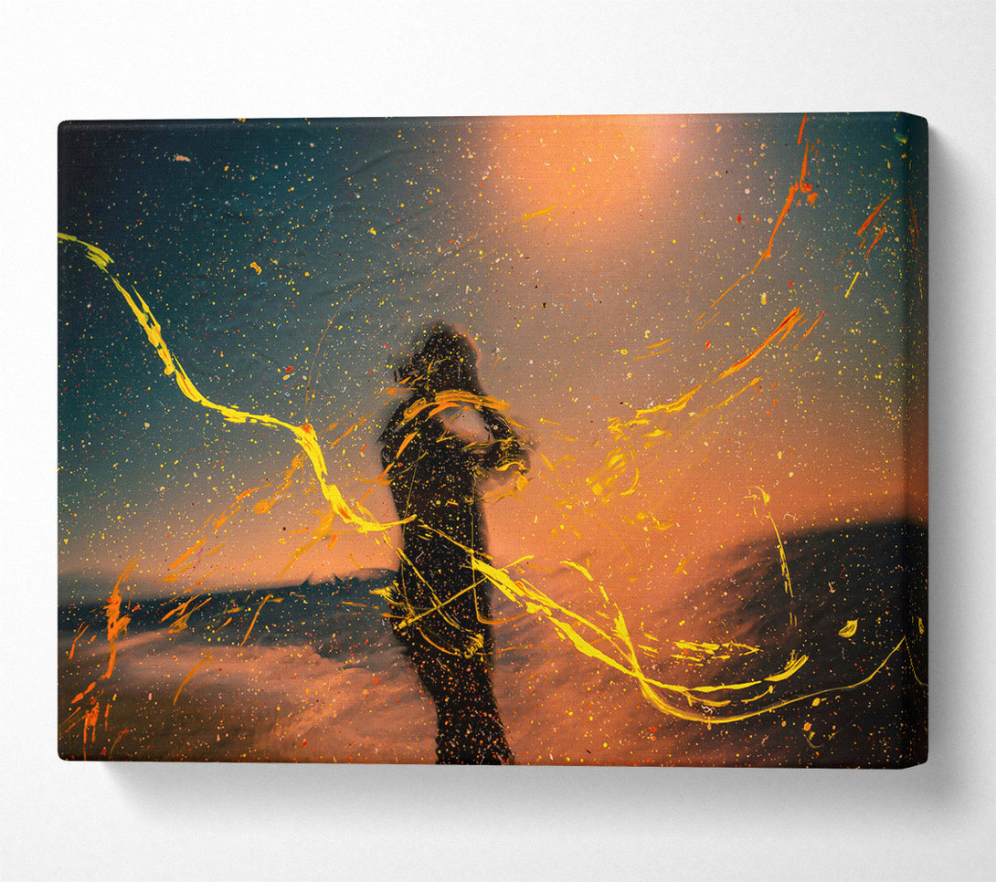  A Canvas Print of Golden Silhouette Dreams Canvas Print