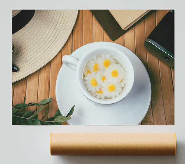 White Tea Blooms Giclee Print