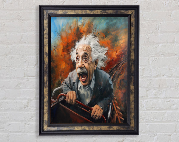 Albert Einstein Rollercoaster Framed Print