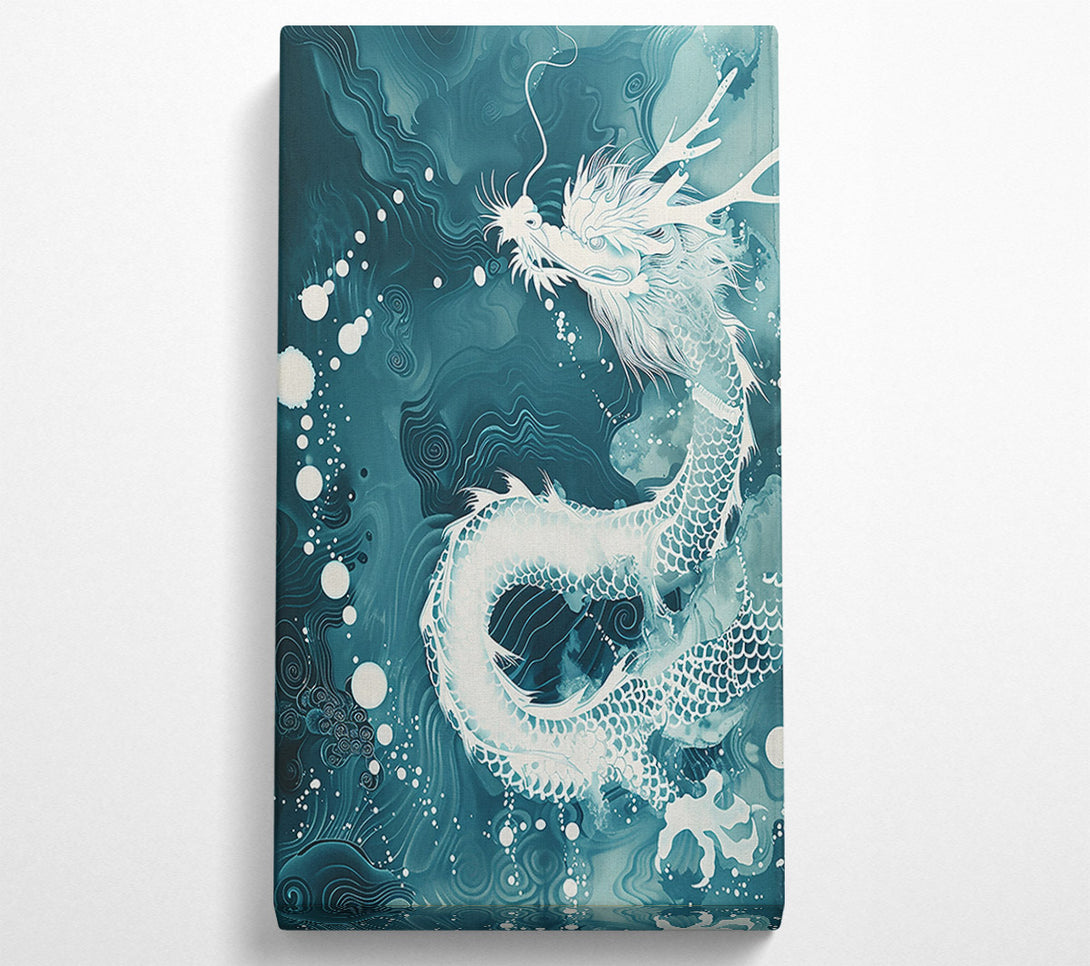  A Canvas Print of Teal Dragon Dreams Canvas Art
