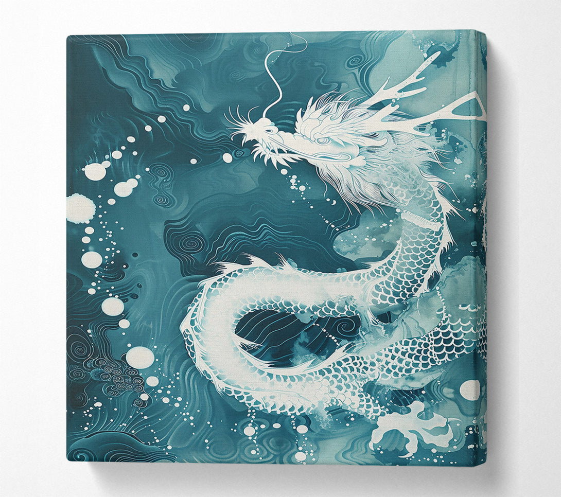  A Canvas Print of Teal Dragon Dreams Canvas Art