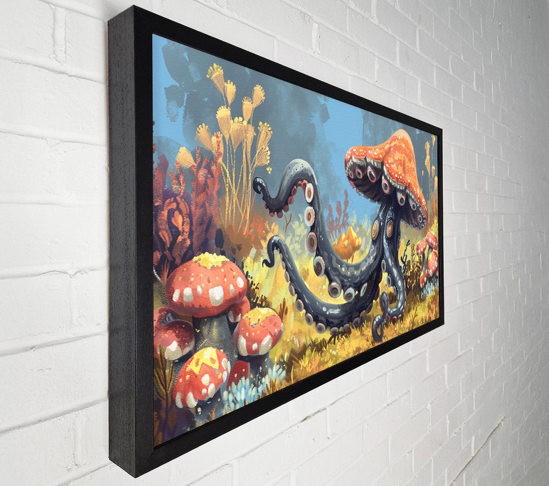  A Canvas Print of Orange Fungal Frenzy Canvas Wall Art