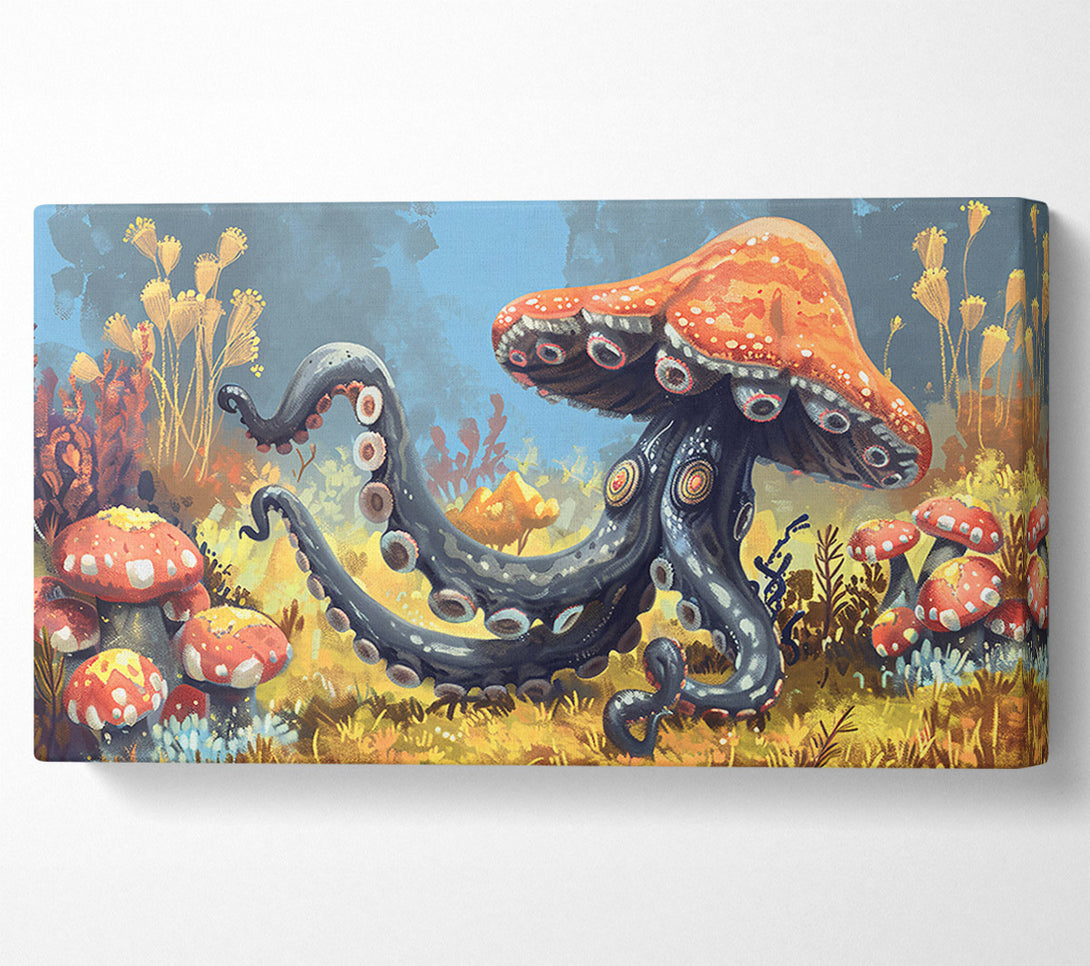  A Canvas Print of Orange Fungal Frenzy Canvas Wall Art