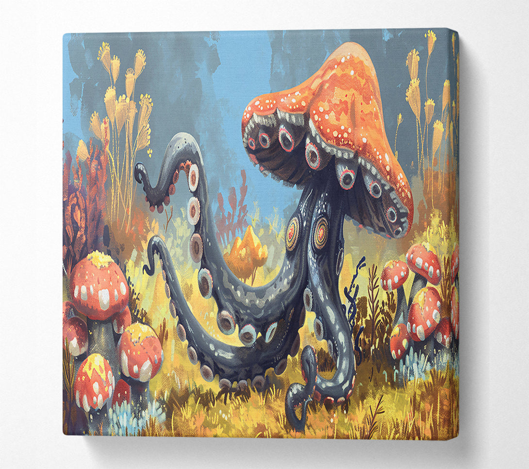  A Canvas Print of Orange Fungal Frenzy Canvas Wall Art