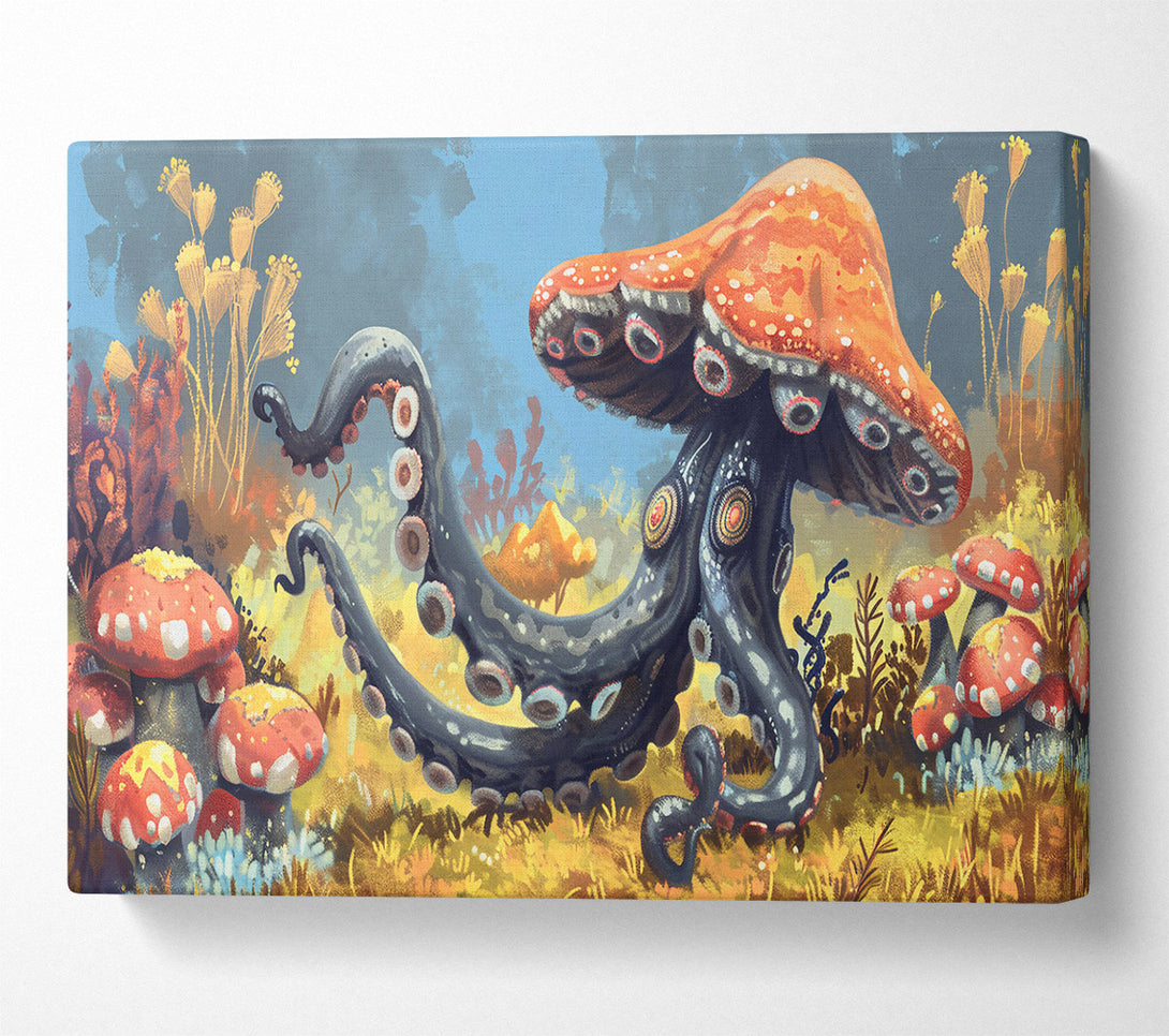  A Canvas Print of Orange Fungal Frenzy Canvas Wall Art