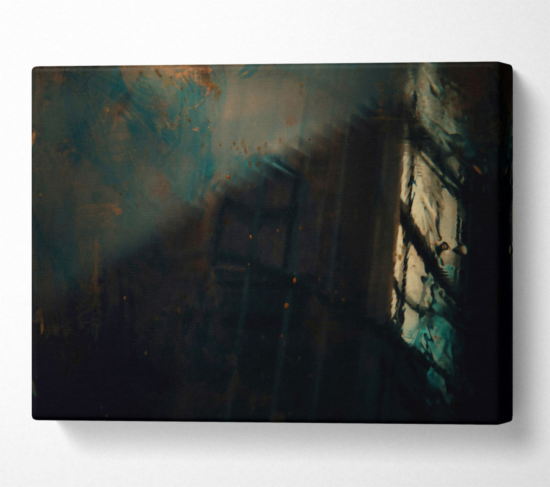  A Canvas Print of Teal Through The Glass Canvas Art