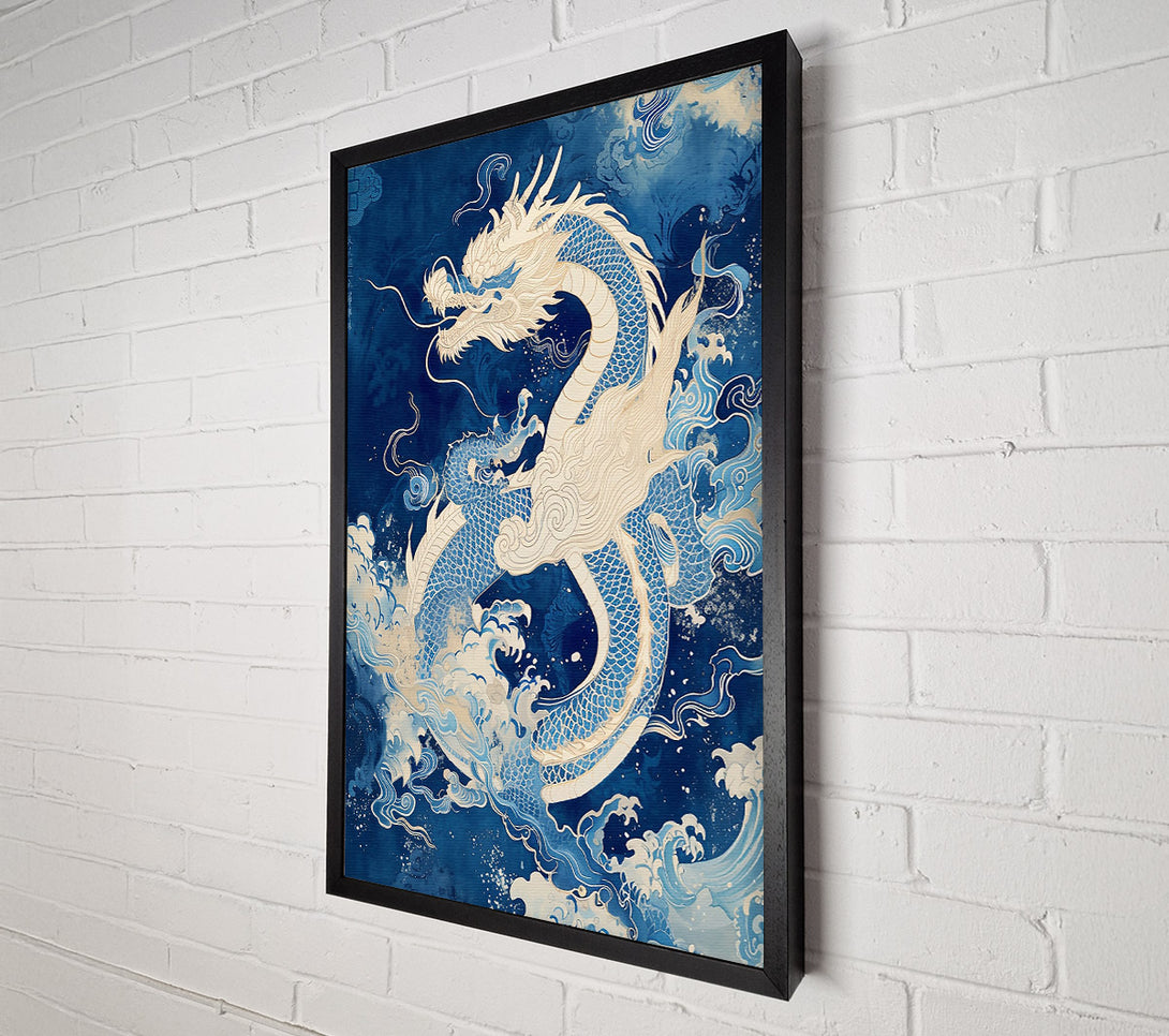  A Canvas Print of Azure Dragon Ascends Canvas Print