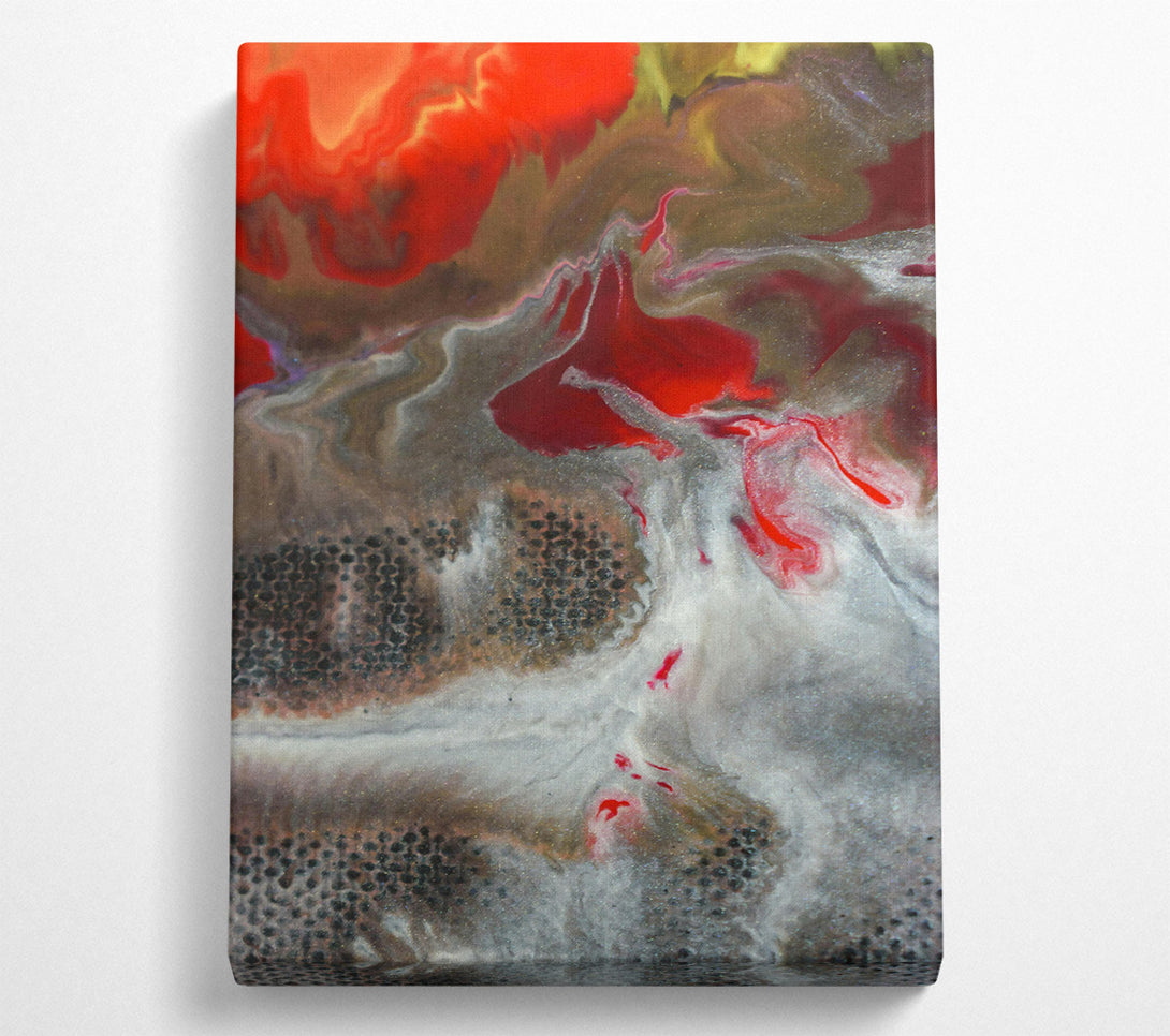  A Canvas Print of Crimson Swirl Abstract Canvas Print