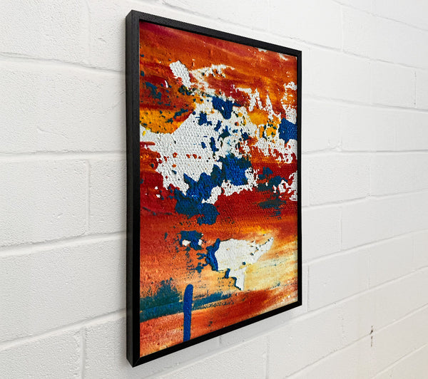 Crimson And Blue Abstract