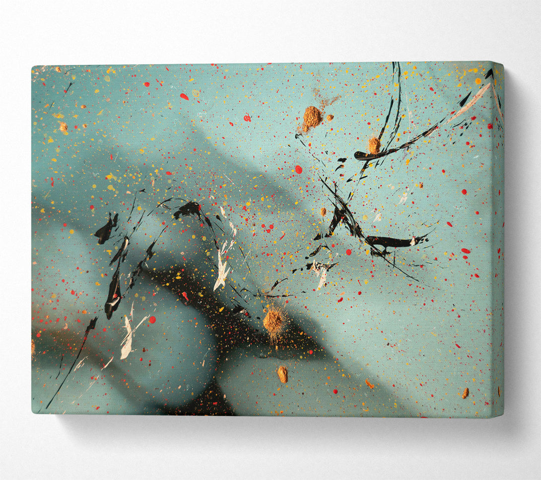  A Canvas Print of Teal Cosmic Dance Canvas Wall Art