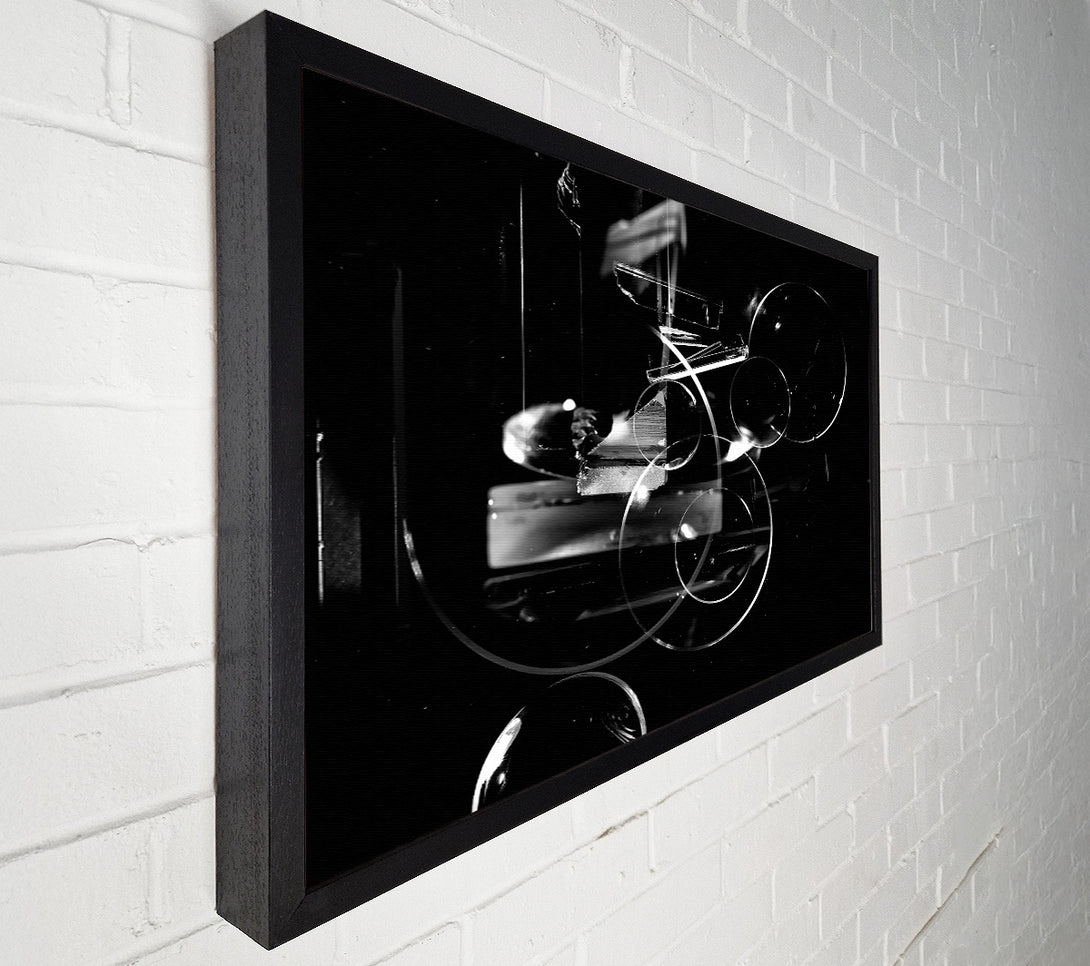  A Canvas Print of Black Glass Reflection Canvas Wall Art