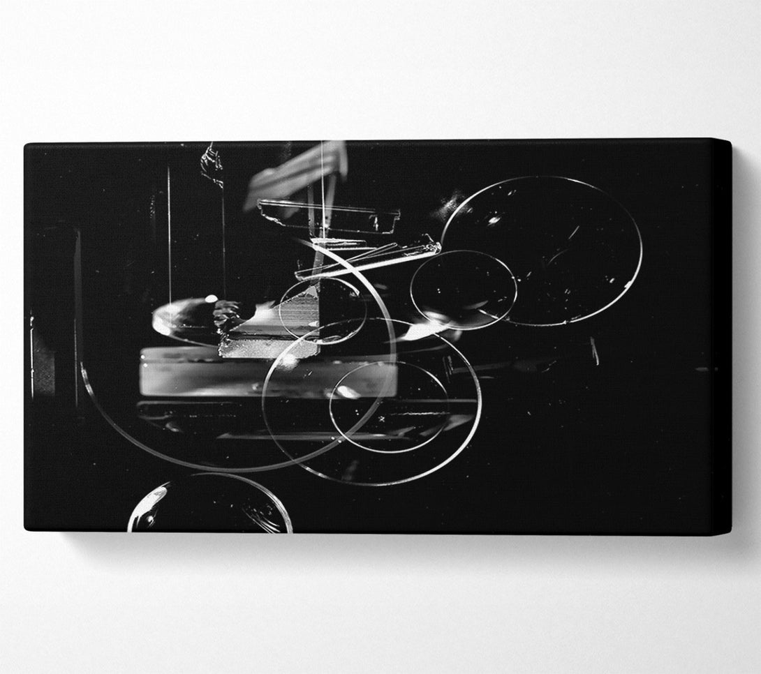  A Canvas Print of Black Glass Reflection Canvas Wall Art