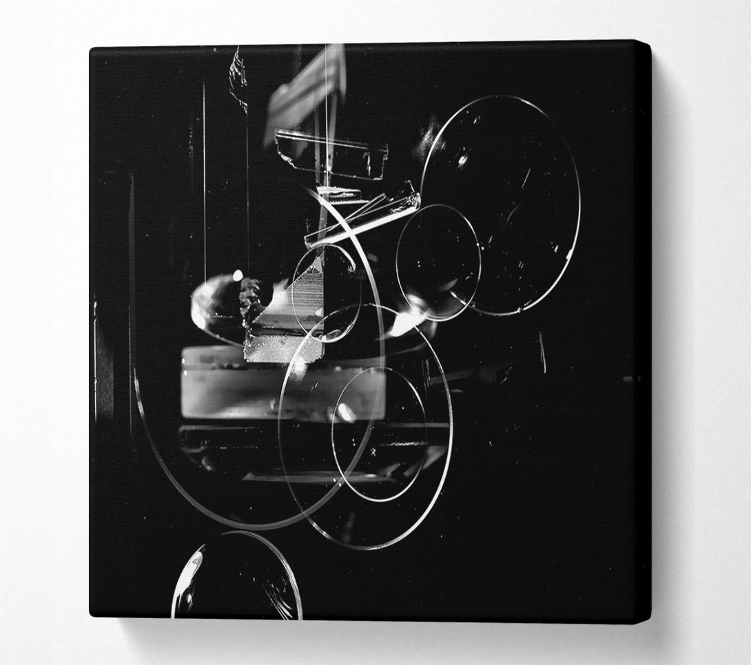  A Canvas Print of Black Glass Reflection Canvas Wall Art
